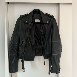 100% Leather Nicole Miller Moto Jacket